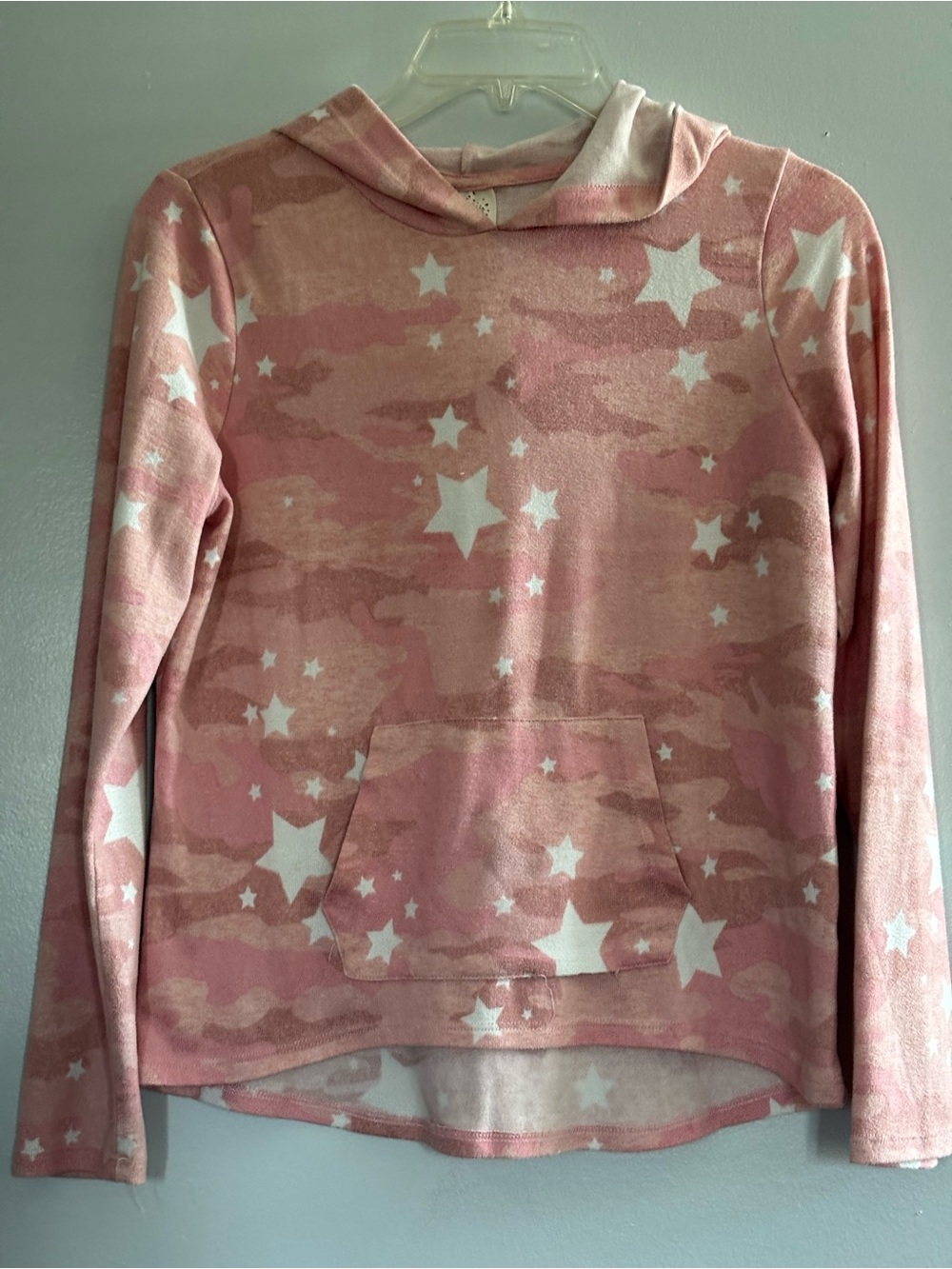 Self Esteem Pink Star Camo Pullover Hoodie